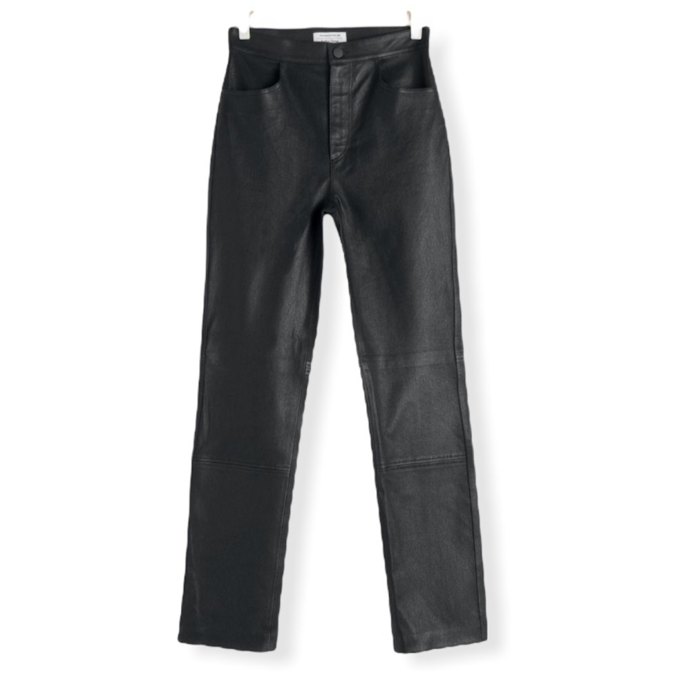 & Other Stories Black High Waisted Leather Pants